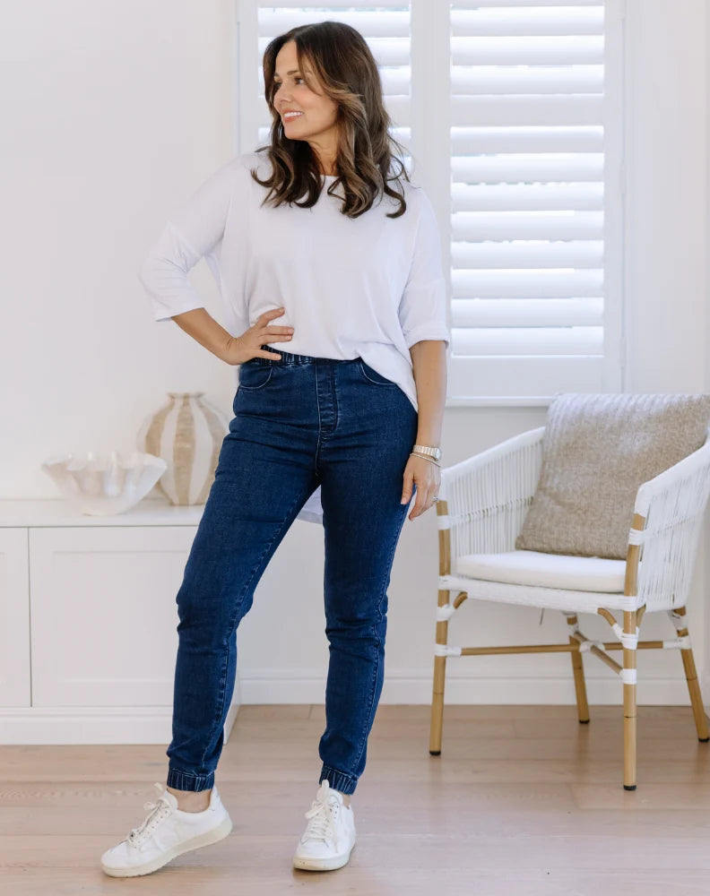 Paris Jogger by Freez in dark denim