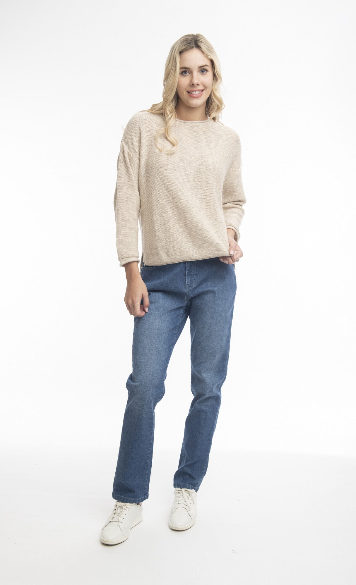 Denim Pull On Jean by Orientique