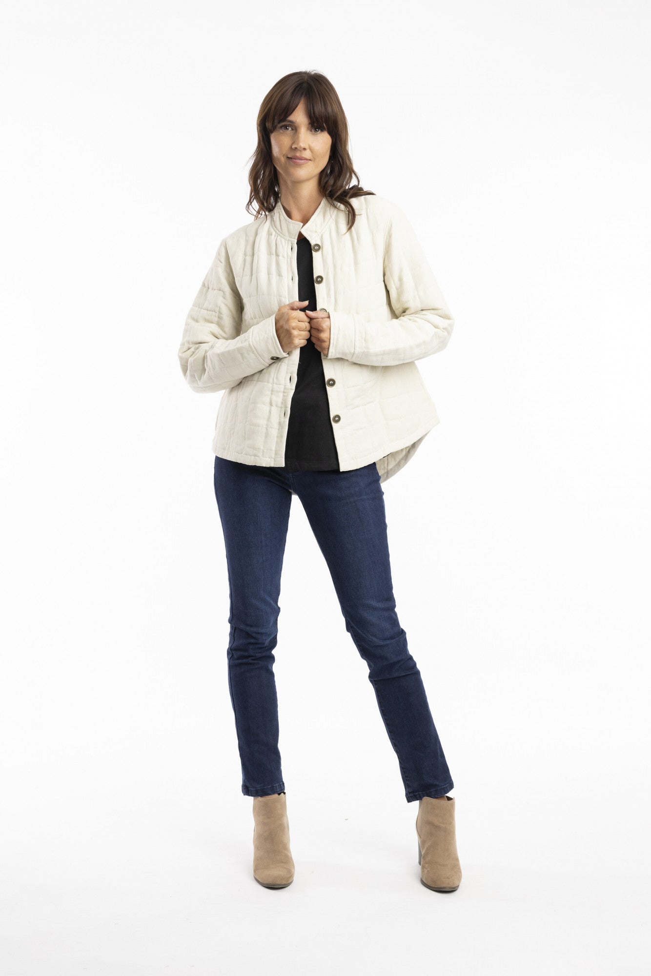 Pure Linen Padded coat by Escape