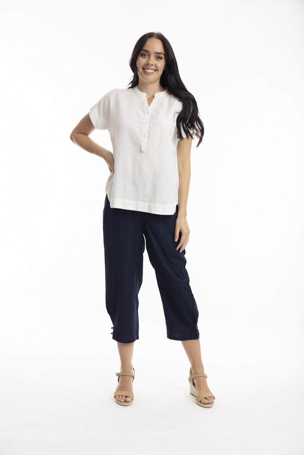 Essentials Linen Blend Pant by Orientique