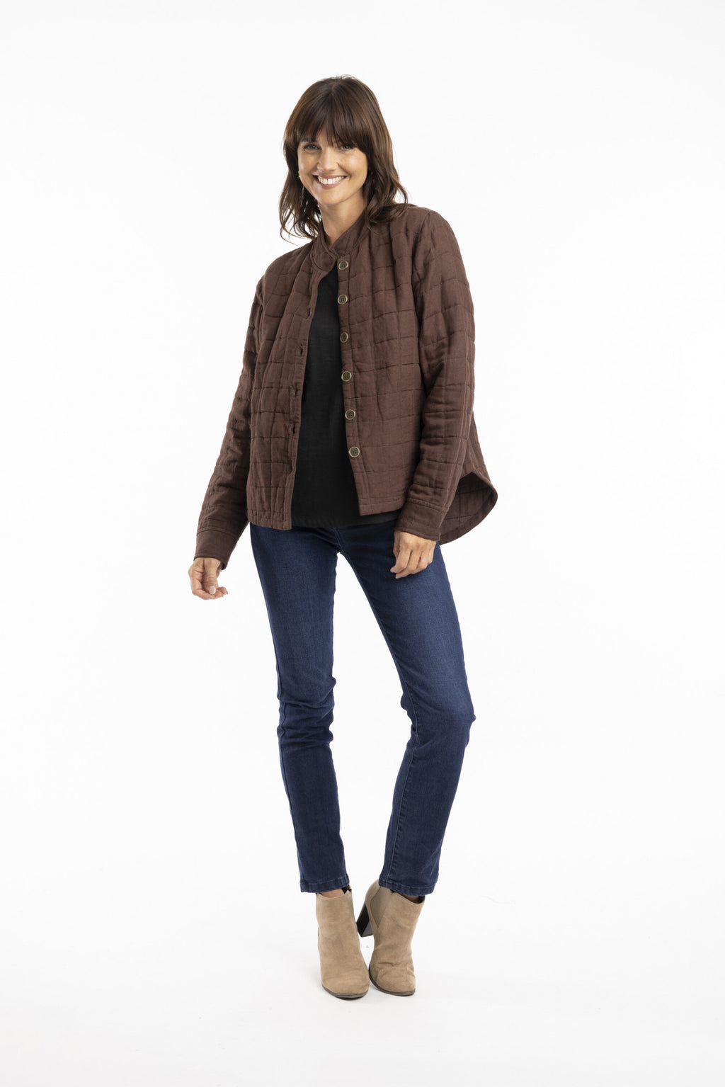 Pure Linen Padded coat by Escape