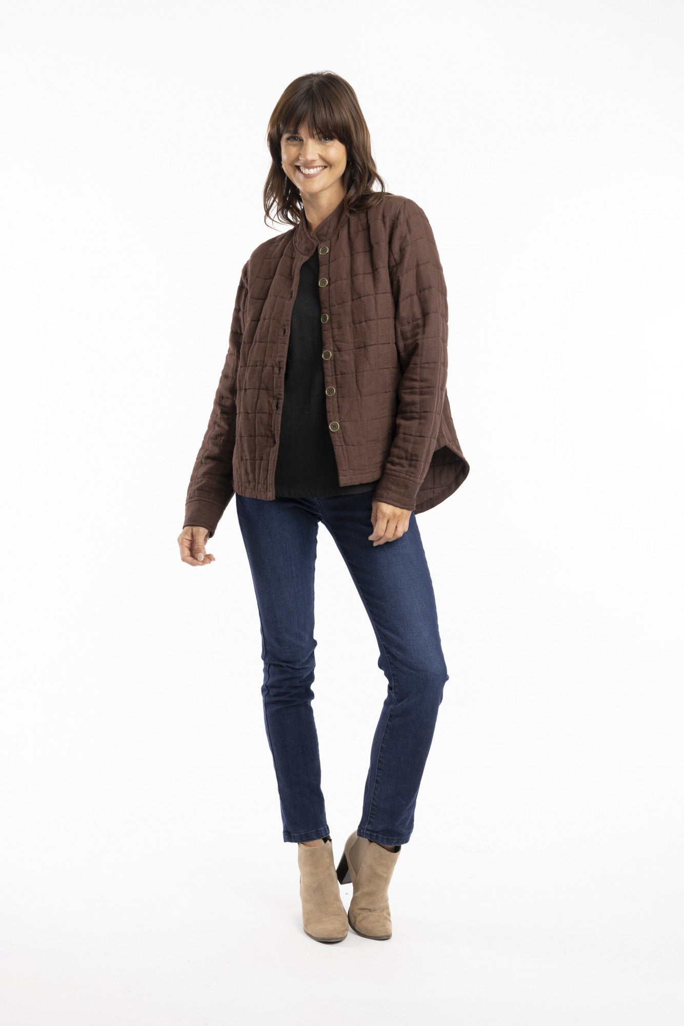 Pure Linen Padded coat by Escape