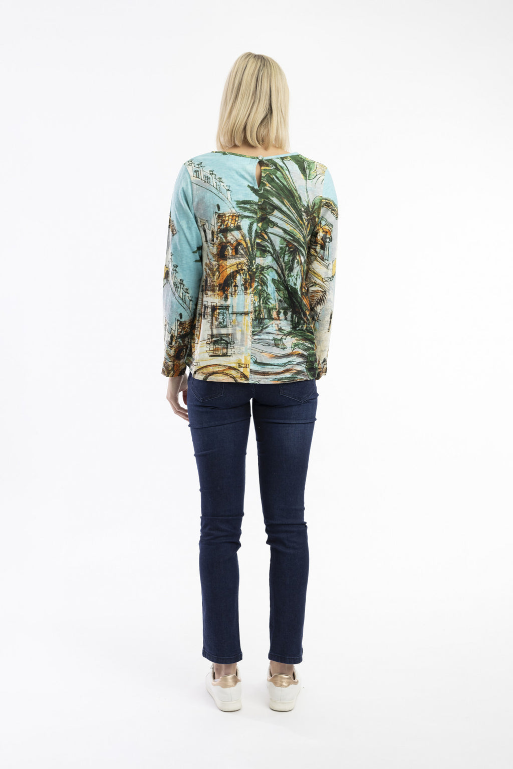 Contemporary Crew Long Sleeve top Alicante by Orientique