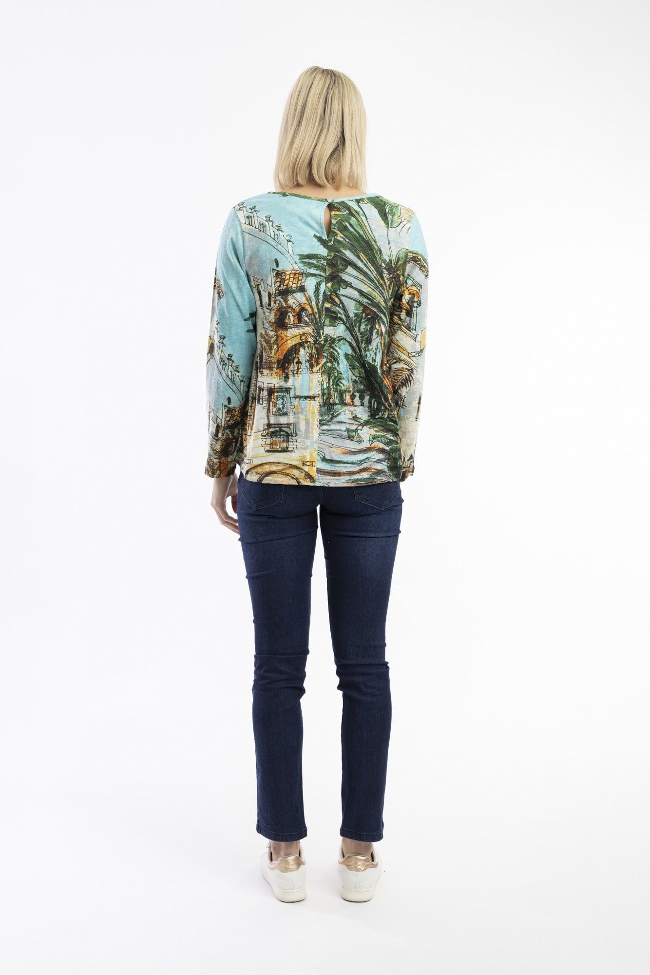 Contemporary Crew Long Sleeve top Alicante by Orientique