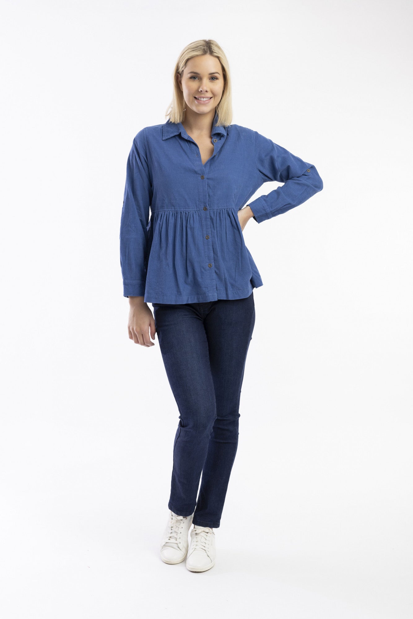 Corduroy Waist Shirt by Orientique (shirt has pockets)