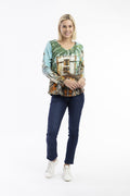 Contemporary Crew Long Sleeve top Alicante by Orientique