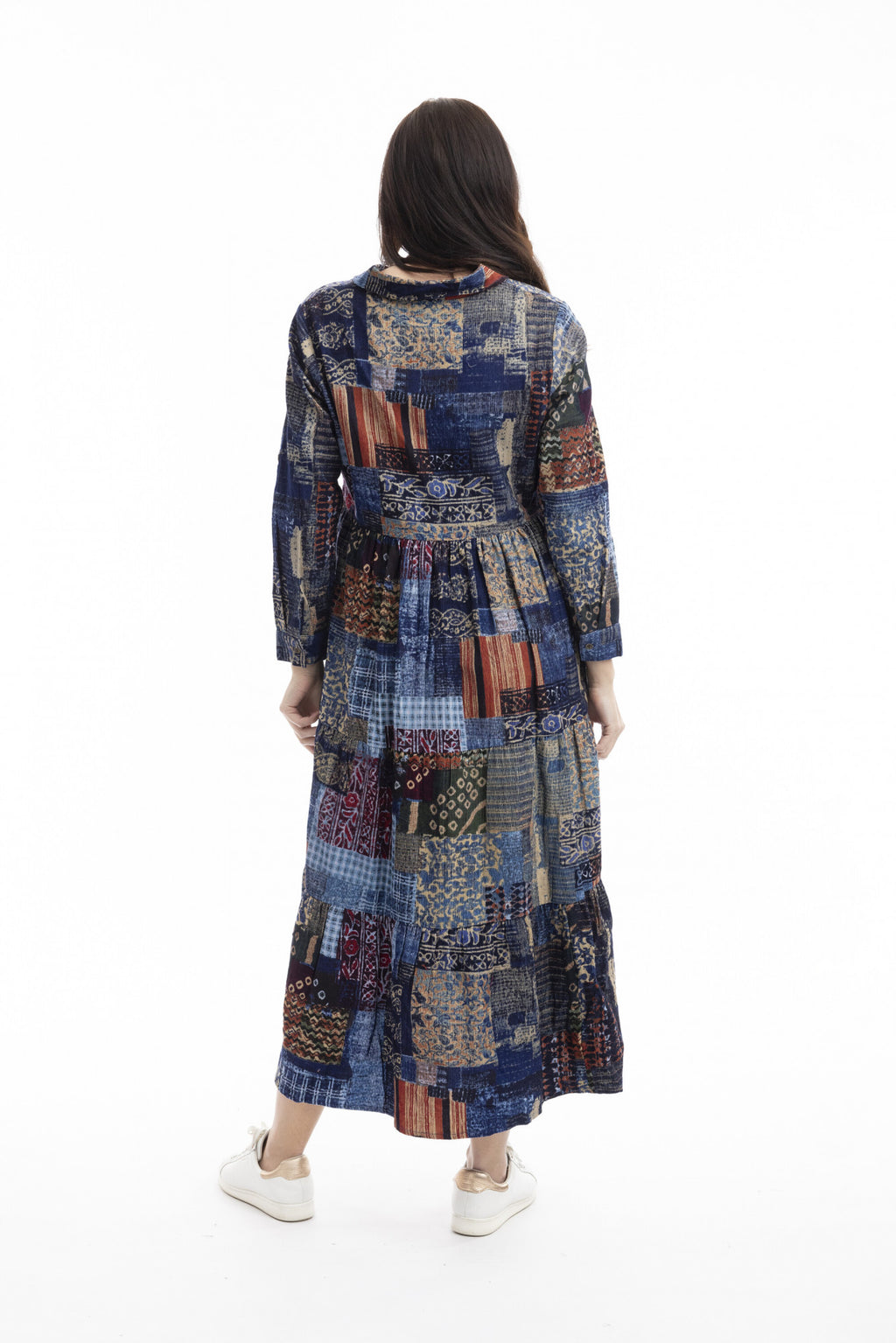 California Dreaming Maxi Corduroy collar dress by Orientique