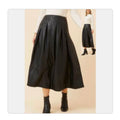 Black Pleather Skirt by Caroline Morgan