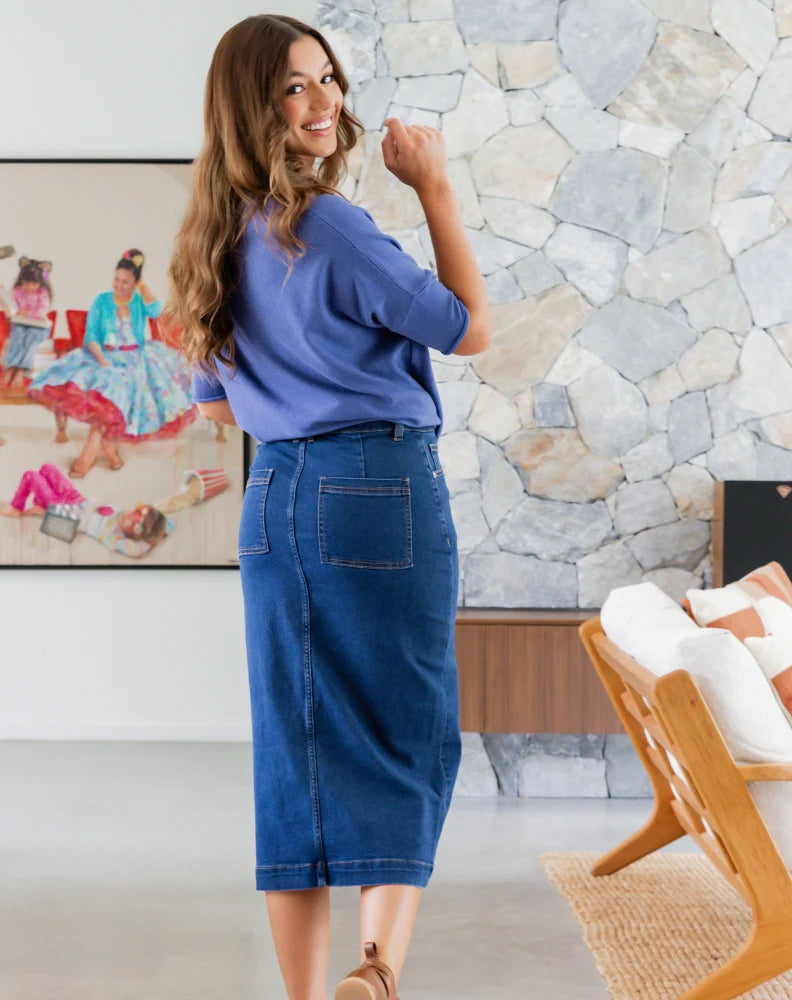 Dani Denim Skirt by Freez